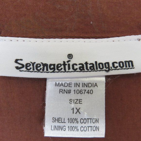 Brown and Aqua Paisley Leaf Floral Summer Fall Blouse.........425 - Picture 5 of 7